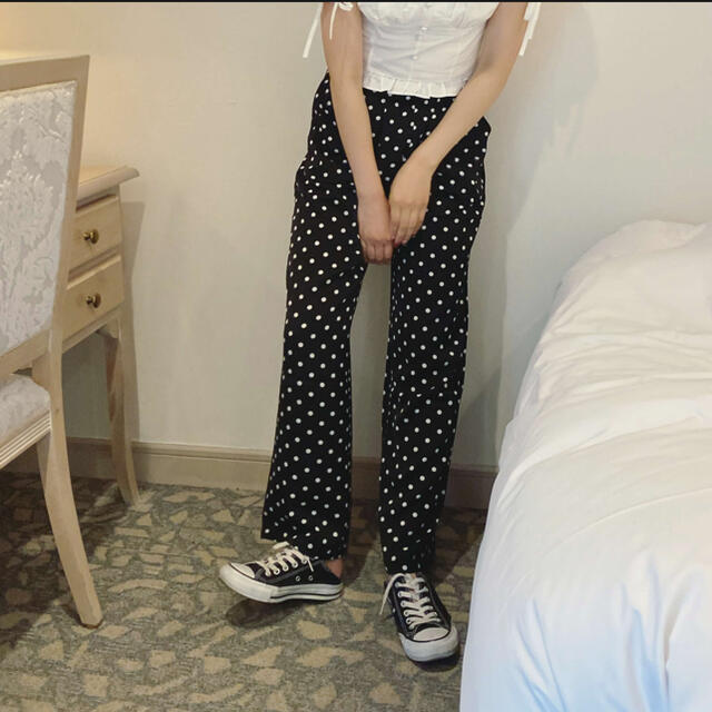 one after another NICE CLAUP(ワンアフターアナザーナイスクラップ)のspia vintage French dod pants ドットパンツ レディースのパンツ(カジュアルパンツ)の商品写真