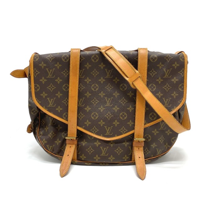 ルイヴィトン LOUIS VUITTON ソミュール43 M42252 モノグラム ショルダーバッグ モノグラムキャンバス ブラウン