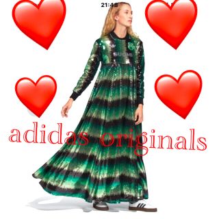 オリジナル(Original)のadidas 💓オリジナルススパンワンピース¥40000新品(ロングワンピース/マキシワンピース)