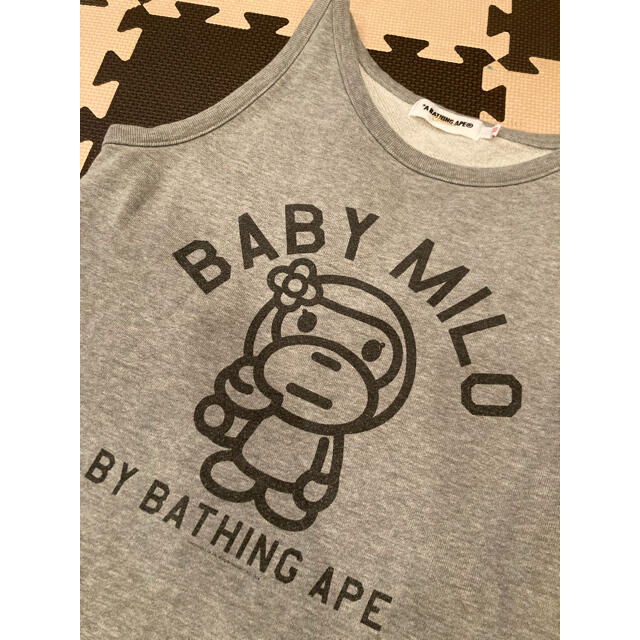 A BATHING APE(アベイシングエイプ)のベイシングエイプ BATHING APE スウェットワンピ エイプ 美品 レディースのワンピース(ひざ丈ワンピース)の商品写真