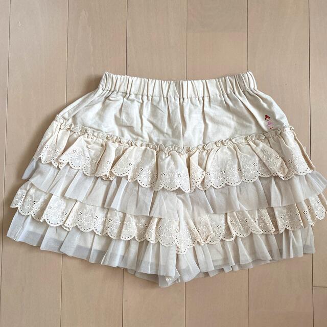 mikihouse(ミキハウス)のミキハウス 140【極美品】♡フリル♡ キッズ/ベビー/マタニティのキッズ服女の子用(90cm~)(スカート)の商品写真