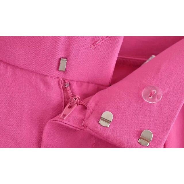 ZARA(ザラ)の🍀5月新作🎏4408◆pink ピンク ストレート ワイドパンツ  レディースのパンツ(カジュアルパンツ)の商品写真