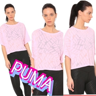 プーマ(PUMA)のPUMA プーマ　スケルトンブランドロゴ　Tシャツ　ドライセル　PINK　ピンク(Tシャツ(半袖/袖なし))