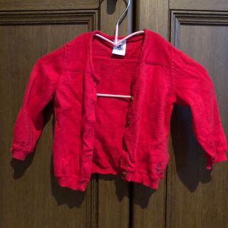 プチバトー(PETIT BATEAU)のプチバトーカーディガン74cm(カーディガン/ボレロ)