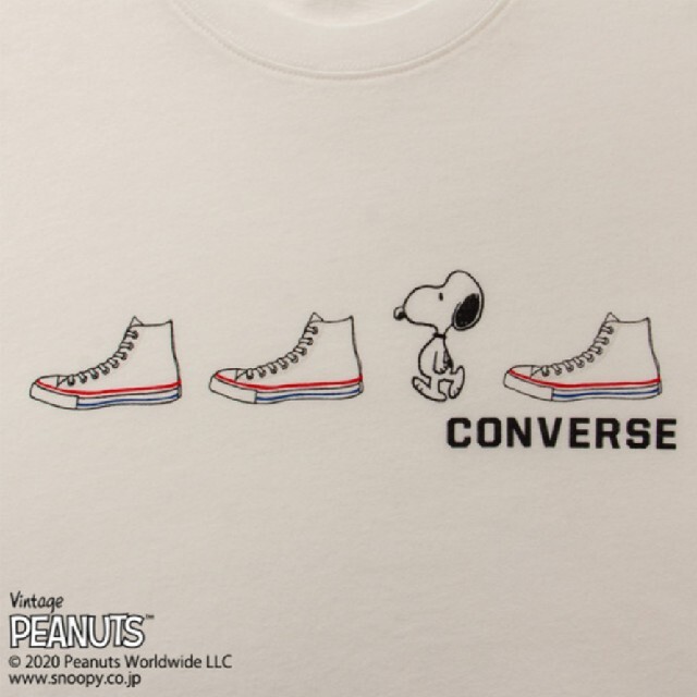 PEANUTS×CONVERSE　TシャツA　スヌーピー　コンバース　プラザ限定 2