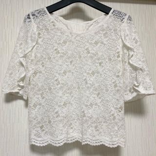 ミッシュマッシュ(MISCH MASCH)のMISCH MASCH  編み上げリボン付き総レースブラウス(シャツ/ブラウス(半袖/袖なし))