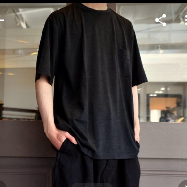 COMOLI(コモリ)のCOMOLI 21SS新作 ウール天竺半袖クルー チャコールサイズ2 新品未使用 メンズのトップス(Tシャツ/カットソー(半袖/袖なし))の商品写真