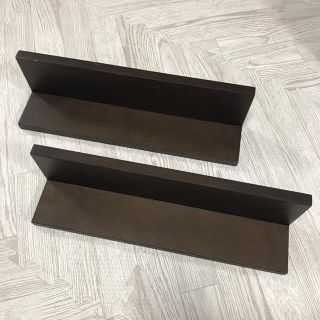 ムジルシリョウヒン(MUJI (無印良品))の【無印良品】壁に付けられる家具 棚 44cm ダークブラウン(棚/ラック/タンス)