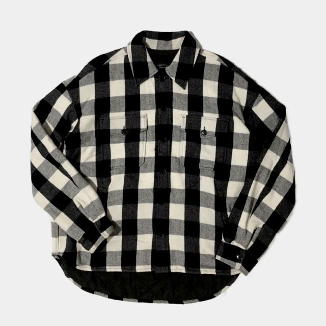 UNUSED block check shirt jacket AW17