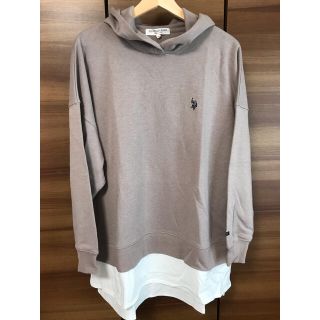 ポロラルフローレン(POLO RALPH LAUREN)のus polo assn レイヤード風 パーカー プルオーバー ポロ フード(パーカー)