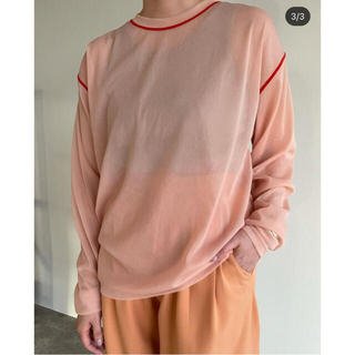 ステュディオス(STUDIOUS)のなごみん様専用　CLANE LINE SHEER L/S ピンク(カットソー(長袖/七分))