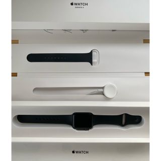 アップルウォッチ(Apple Watch)のAppleWatchseries3 GPS 38mmSpaceGray(腕時計(デジタル))