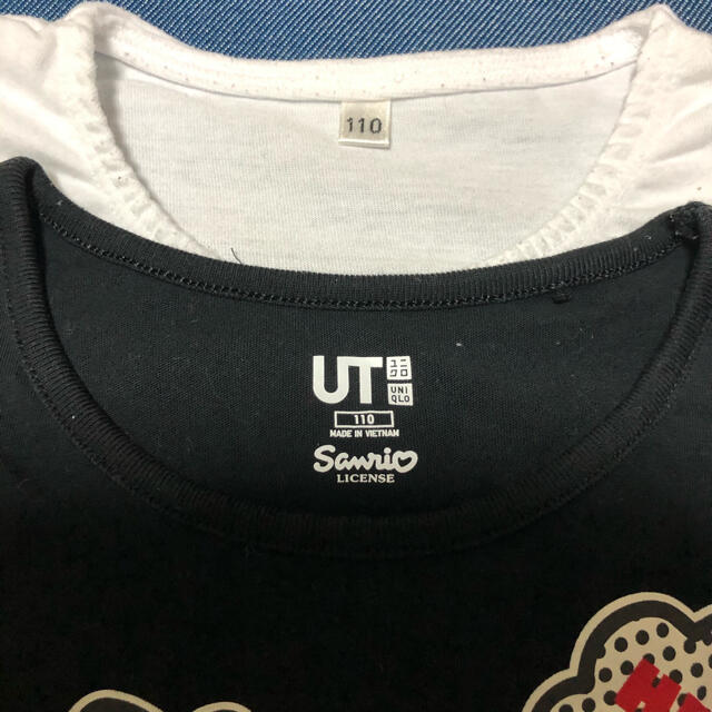 UNIQLO(ユニクロ)の女の子 Tシャツ 2点セット 110 キッズ/ベビー/マタニティのキッズ服女の子用(90cm~)(Tシャツ/カットソー)の商品写真