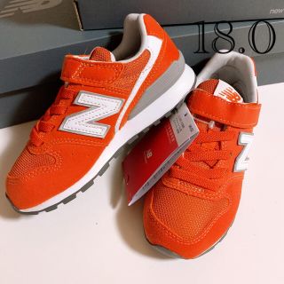 ニューバランス(New Balance)の18.0 新品　ニューバランス　スニーカー　996 オレンジ　キッズ(スニーカー)