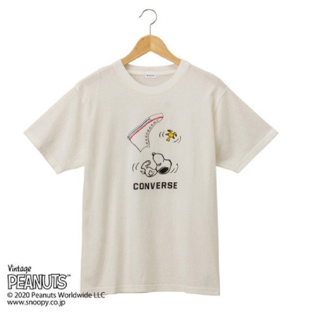 PEANUTS×CONVERSE　TシャツC　スヌーピー　コンバース　プラザ限定