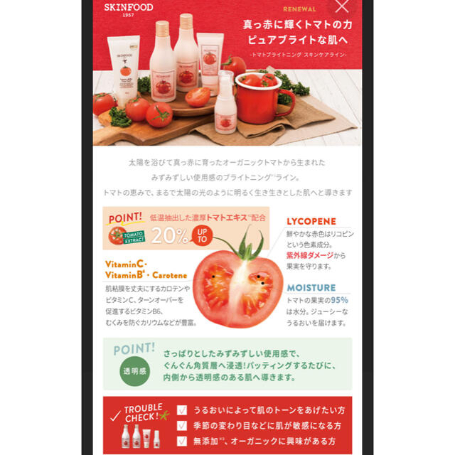 Skin Food スキンフード トマトミルキーフェイスパックの通販 By れ S Shop スキンフードならラクマ