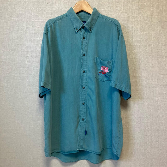 KENZO(ケンゾー)の90s vintage 古着 KENZO オーバーサイズ 刺繍 半袖 シャツ 夏 メンズのトップス(シャツ)の商品写真