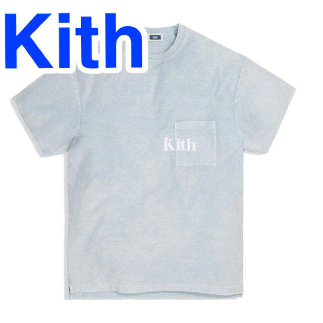 Kith 2021年新作 オーバーサイズポケットTシャツ 水色メンズ