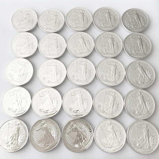 2枚セット】新品 イギリス ブリタニア 銀貨 2021年 純銀31.1 2枚セット】新品 イギリス ブリタニア 銀貨 2021年 純銀31.1