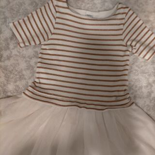 プチバトー(PETIT BATEAU)のマリニエール　ワンピース　5ans(ワンピース)