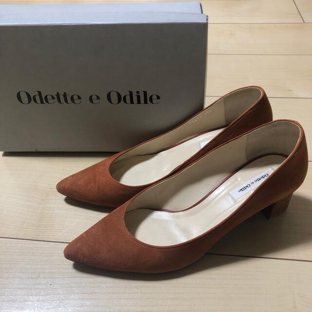 Odette e Odile(オデットエオディール)のちょこ様専用　[24.5cm]オデットエオディール　パンプス　ブラウン　オレンジ レディースの靴/シューズ(ハイヒール/パンプス)の商品写真