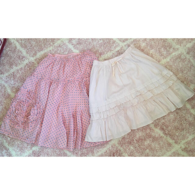 Emily Temple cute(エミリーテンプルキュート)のエミキュ♡ピンクスカート二枚セット レディースのスカート(ひざ丈スカート)の商品写真