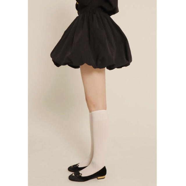 épine balloon volume mini skirt black 2