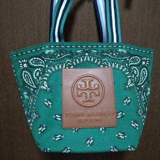 トリーバーチ(Tory Burch)のa様ご専用！美品☆トリーバーチ　キャンバス　トートバッグ☆グリーン(トートバッグ)