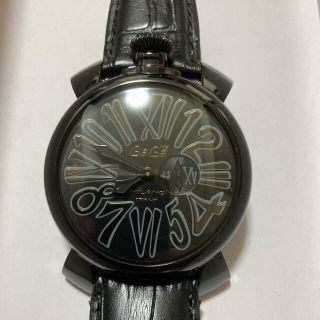 ガガミラノ(GaGa MILANO)のgagamilano マヌアーレ　48mm ブラック　保証書付き(腕時計(アナログ))