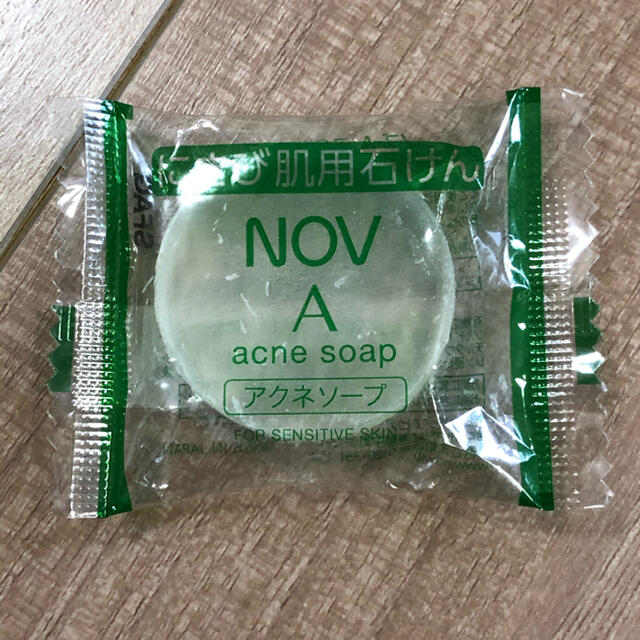 NOV(ノブ)の【アクネソープ】にきび肌用石けんNOVA試供品10g×2個／ノブAニキビ石鹸 コスメ/美容のスキンケア/基礎化粧品(洗顔料)の商品写真