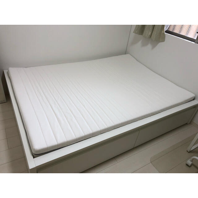 IKEA - IKEA ダブルベッド MALM マルム ホワイトの通販 by