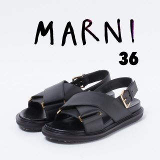 未使用 MARNI マルニ フスベットサンダル レザー ベルクロ 36
