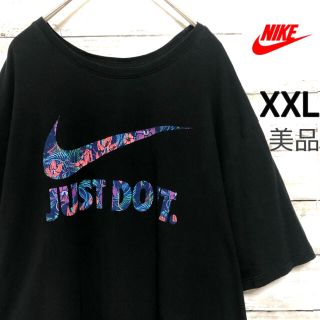 ナイキ(NIKE)の【激レア】花柄 XXL 希少サイズ ナイキ Tシャツ ブラック 黒 ボタニカル柄(Tシャツ/カットソー(半袖/袖なし))