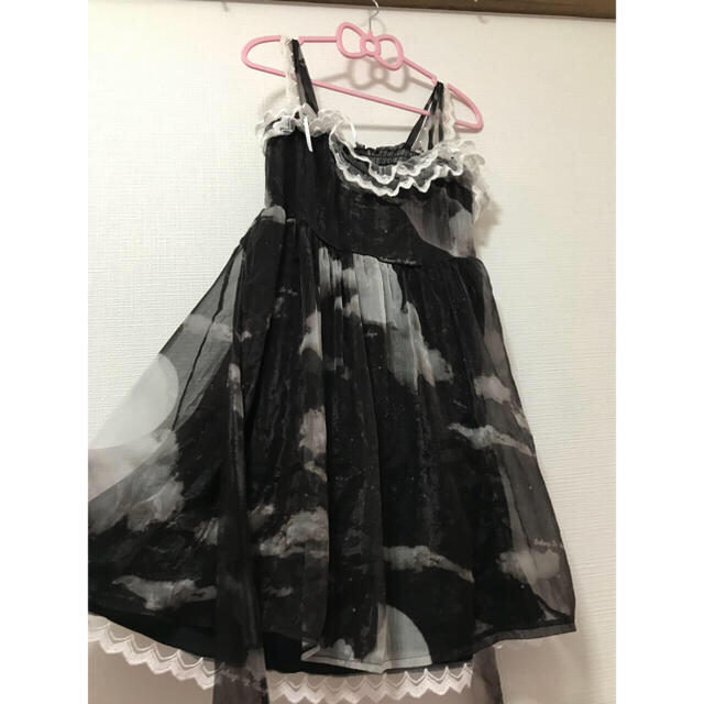 Angelic Pretty(アンジェリックプリティー)のロリータ ジャンスカ ワンピース 空柄 雲柄 レディースのワンピース(ひざ丈ワンピース)の商品写真