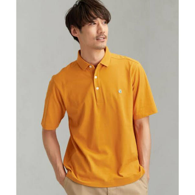 UNITED ARROWS(ユナイテッドアローズ)のドライロゴポロシャツ　ポロシャツ　黄色　 メンズのトップス(ポロシャツ)の商品写真