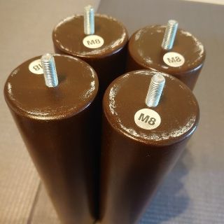 ムジルシリョウヒン(MUJI (無印良品))の【値下げ】無印脚付きマットレス用木製脚4本✕2組8本セットブラウン26センチM8(脚付きマットレスベッド)