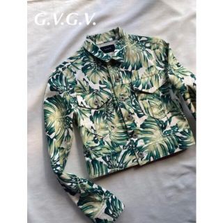 GVGV Tropical Print Denim Jacket