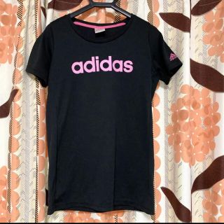 アディダス(adidas)のアディダス　adidas トップス　半袖　Tシャツ　レディース  ブラック　L(Tシャツ(半袖/袖なし))