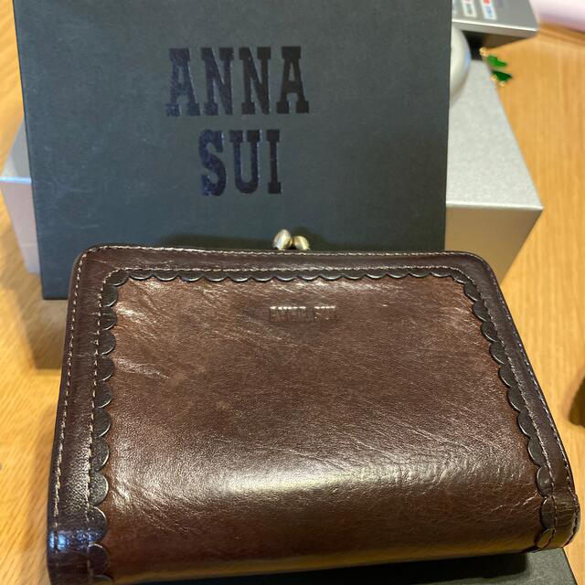 ANNA SUI - ANNASUI アナスイ 財布 折り財布 茶 ブラウン 蝶 ANNA SUI - ANNASUI アナスイ 財布 折り財布 茶 ブラウン 蝶
