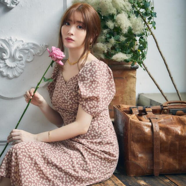 Cherry Pattern Cache-Coeur One-Piece - ロングワンピース/マキシ