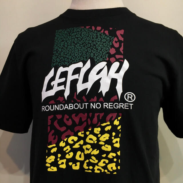 LEFLAH レフラー ◆ブランドロゴ Tシャツ TEE◆ブラック Lサイズ