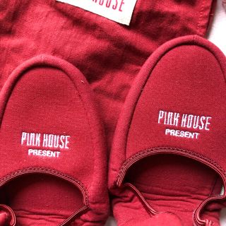 ピンクハウス(PINK HOUSE)のピンクハウス ルームシューズ 赤色 ノベルティー(スリッパ/ルームシューズ)