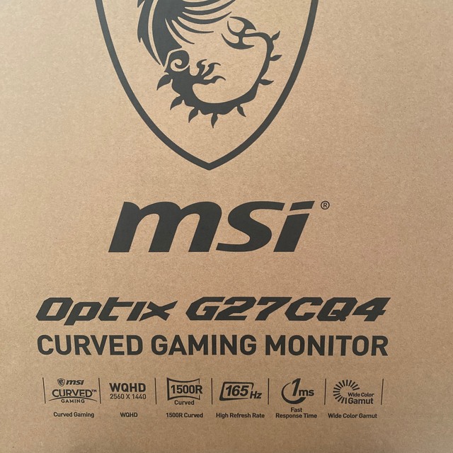 MSI 湾曲 WQHD OPTIXG27CQ4  動作確認のみ　ほぼ新品