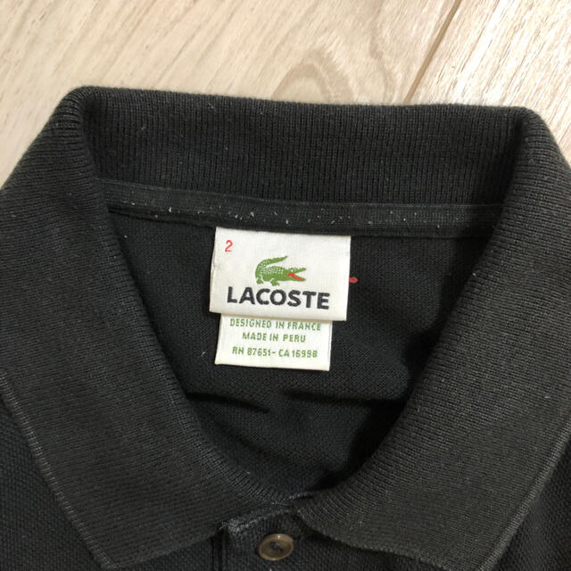 LACOSTE(ラコステ)のラコステ　ポロシャツ　黒 メンズのトップス(ポロシャツ)の商品写真