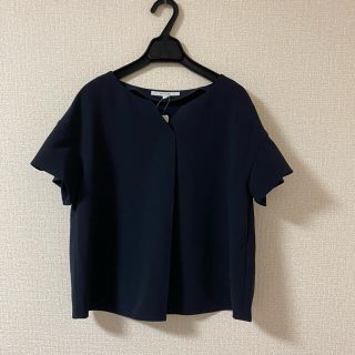 アンタイトル(UNTITLED)のUNTITLED アンタイトル　袖フリル半袖ブラウス　新品未使用(シャツ/ブラウス(半袖/袖なし))