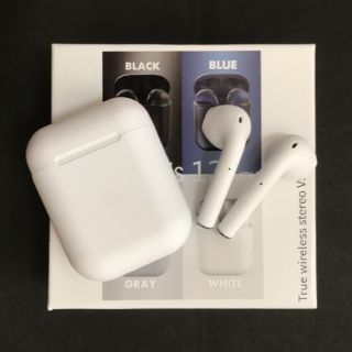 アイフォーン(iPhone)のワイヤレスイヤホン iPhone イヤホン Bluetooth i12(ヘッドフォン/イヤフォン)