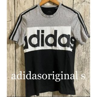 アディダス(adidas)のアディダス　メンズS Tシャツ　カットソー　ビックロゴ(Tシャツ/カットソー(半袖/袖なし))