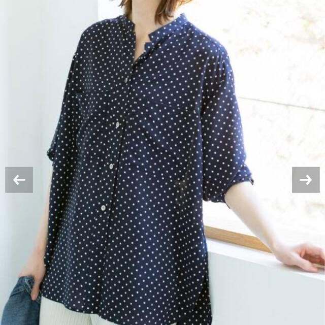 IENA(イエナ)の人気完売品　2021SS イエナ　ドットポケットシャツ レディースのトップス(シャツ/ブラウス(長袖/七分))の商品写真
