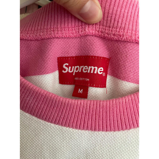 supreme シュプリーム Striped Pique Crewneck