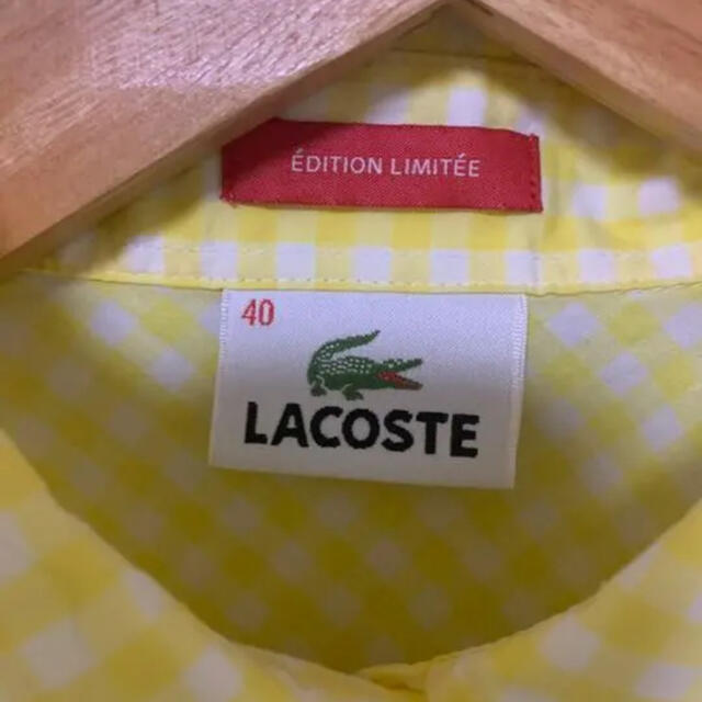LACOSTE(ラコステ)のビンテージ　ラコステ　レディース40 ロングシャツ　シャツワンピ　チュニック レディースのワンピース(ひざ丈ワンピース)の商品写真